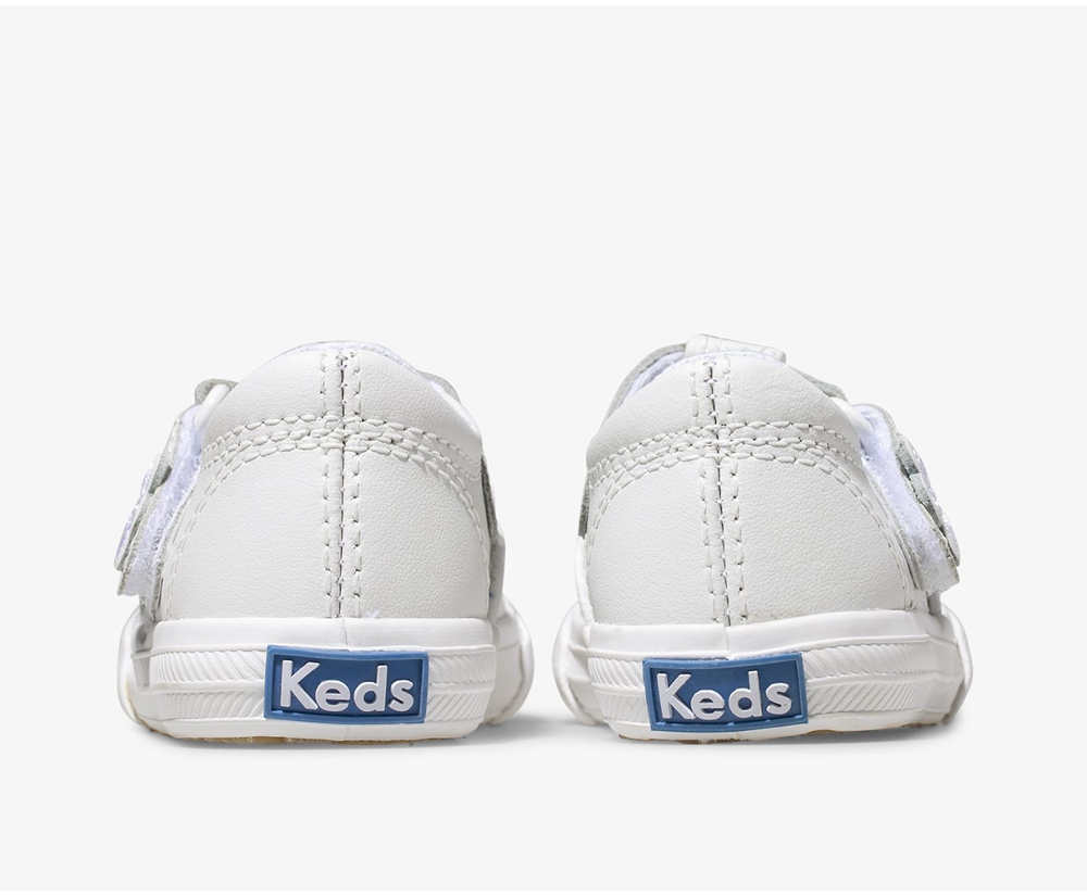 Keds Slip Ons Kinder Weiß - Daphne T-Strap Leder - AVY-568921